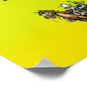 Poster Carte du dessin animé de Dallas Texas (Coin)