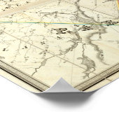 Poster Carte du district de Montréal, Bas-Canada (Coin)