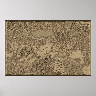 Poster Carte du document du joueur de Barovia (Malédictio