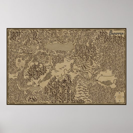 Poster Carte du document du joueur de Barovia (Malédictio (Devant)