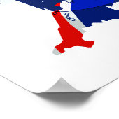 Poster Carte du drapeau anglais 02 (Coin)