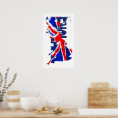 Poster Carte du drapeau anglais 02 (Cuisine)