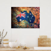 Poster Carte du drapeau australien (Cuisine)