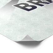 Poster Carte du drapeau brésilien 2.0 (Coin)