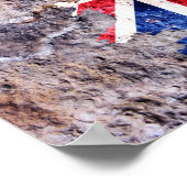 Poster Carte du drapeau britannique (Coin)