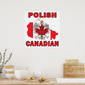 Poster Carte du drapeau canadien polonais (Cuisine)