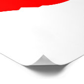 Poster Carte du drapeau de Chine taille réelle (Coin)