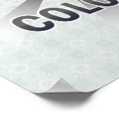 Poster Carte du drapeau de la Colombie 2.0 (Coin)