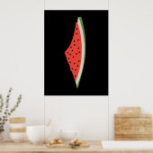 Poster Carte du drapeau de la pastèque palestinienne. Lib (Cuisine)