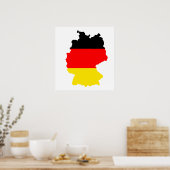 Poster Carte du drapeau de l'Allemagne taille réelle (Cuisine)