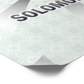 Poster Carte du Drapeau des Îles Salomon 2.0 (Coin)