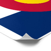 Poster Carte du drapeau du Colorado (Coin)