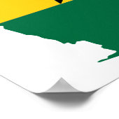 Poster Carte du drapeau du Ghana grandeur nature (Coin)