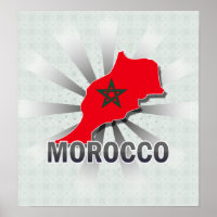 Carte du drapeau du Maroc 2.0