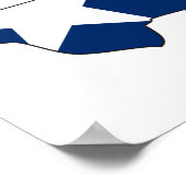 Poster Carte du drapeau du Texas (Coin)