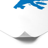 Poster Carte du drapeau écossais pleine taille (Coin)