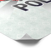 Poster Carte du drapeau polonais 2.0 (Coin)