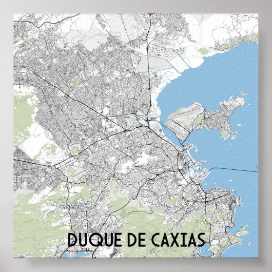 Poster Carte du Duque de Caxias Brésil (Devant)