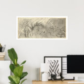 Poster Carte du fleuve Colorado 1858 (Bureau à domicile)