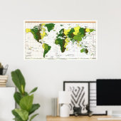 Poster Carte du fuseau horaire de la CIA 1999 (Bureau à domicile)