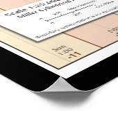 Poster Carte du fuseau horaire mondial (Coin)