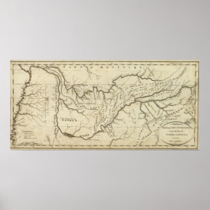 Poster Carte du gouvernement de sic de Tennassee