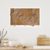 Poster Carte du Grand Canyon et des environs 1962 (Cuisine)