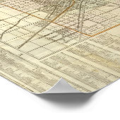 Poster Carte du guide Blanchard de Chicago (Coin)