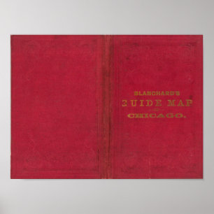 Poster Carte du guide Blanchard de Chicago 2
