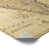 Poster Carte du Hindostan ou de l'Inde (Coin)