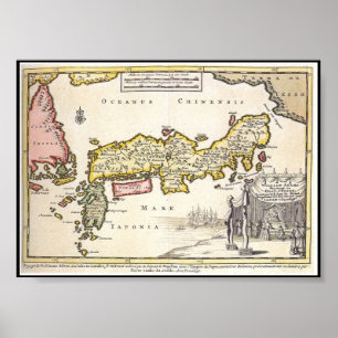 Poster Carte du Japon Adams 1707