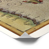 Poster Carte du Japon par Mercator et Hondius, 1606 (Coin)