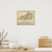 Poster Carte Du Kentucky (Cuisine)