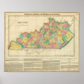 Poster Carte Du Kentucky (Devant)
