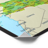 Poster Carte du Kurdistan (Coin)