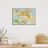 Poster Carte du Kurdistan (Cuisine)