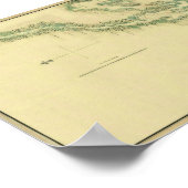 Poster Carte du lac Champlain 1779 (Coin)