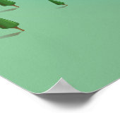 Poster Carte du lac Chelan Washington (Coin)