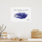 Poster Carte du lac Crater (Cuisine)