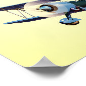 Poster Carte du lac Oahe Dakota du Sud (Coin)