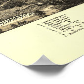 Poster Carte du lac vintage Genève (Coin)