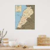 Poster Carte du Liban (2000) (Cuisine)