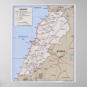 Poster Carte du Liban (2002) (Devant)