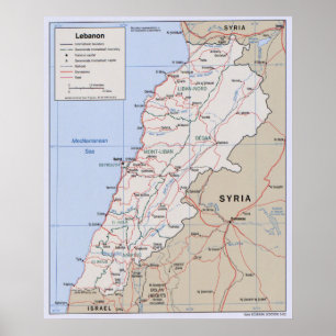 Poster Carte du Liban (2002)