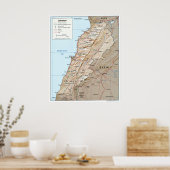 Poster Carte du Liban (2002) (Cuisine)