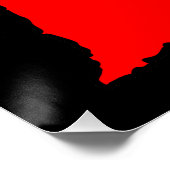 Poster Carte du Liban avec drapeau (Coin)