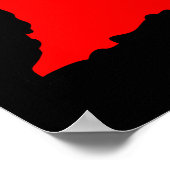 Poster Carte du Liban avec drapeau (Coin)