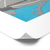 Poster Carte du littoral national de Old Cape Cod (1968) (Coin)