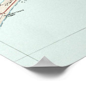 Poster Carte du littoral national du Cap Hatteras (1985) (Coin)