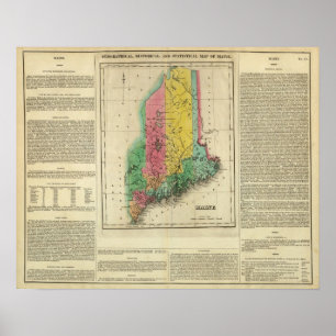 Poster Carte Du Maine